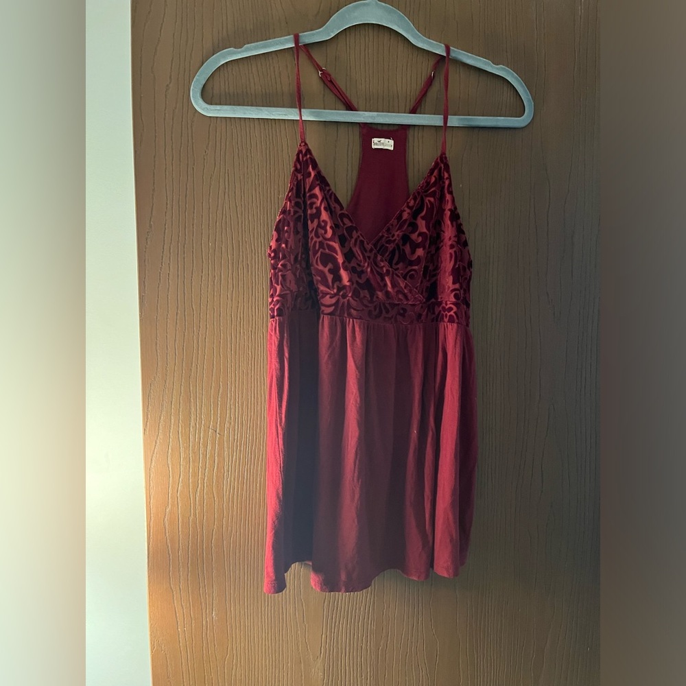 Red/ Velvet Hollister Tank Top Size Medium